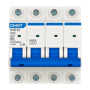 CHINT NXB-63C Miniature Circuit Breakers (MCB) 6kA - 4Pole